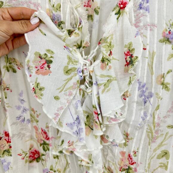 Ralph Lauren Denim & Supply Womens Gauze Floral Top Size M Cotton Cottagecore - Picture 5 of 10